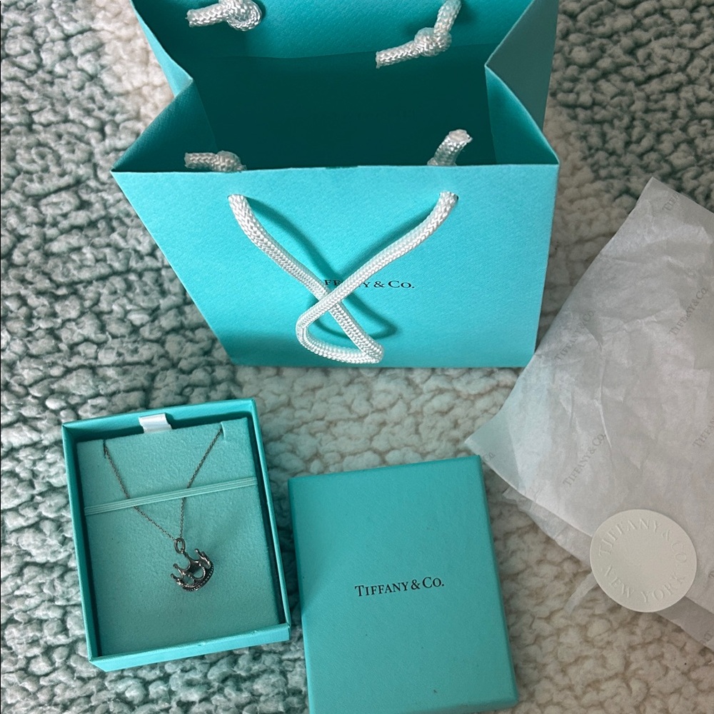 Tiffany & Co. Sterling Silver Crown Necklace